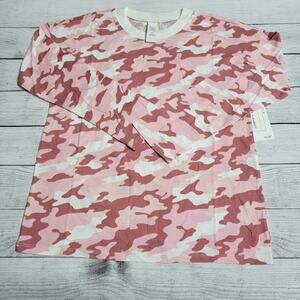 Melrose and Market Long Sleeve Shirt Pink Camo Girls Size Large (10/12)